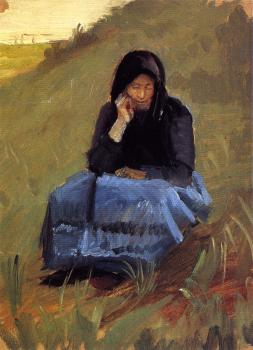 Anna Ancher : Figure study for the mission meeting
